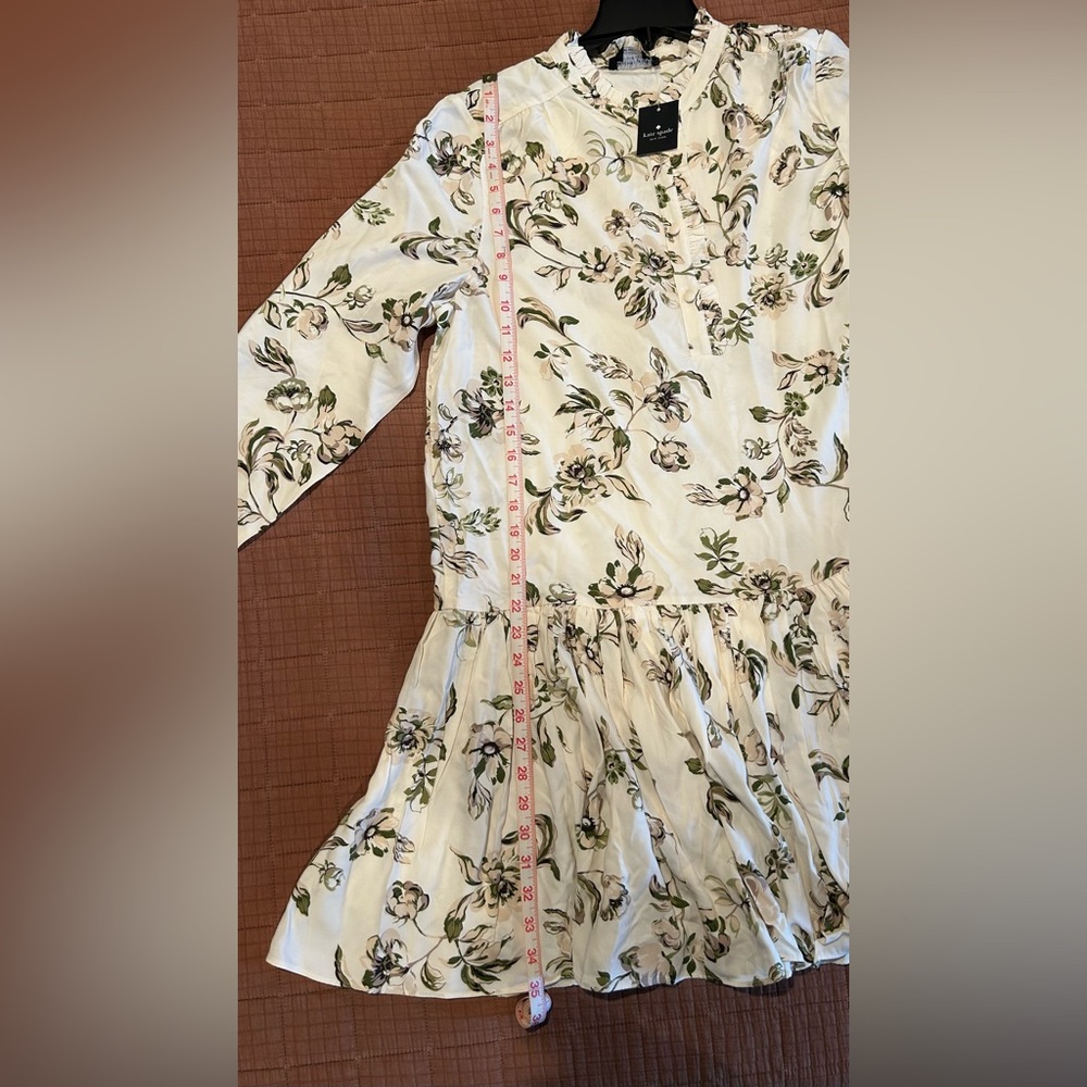 Kate Spade GATHERED FLOUNCE
SHIRTDRESS Color: Parchment XL NWT - Picture 4 of 12